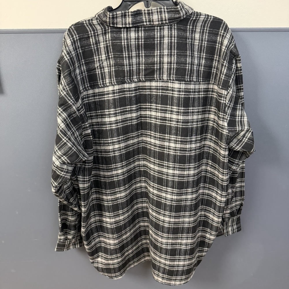 Jackson Hole Flannel Shirt Men's XXL‎ Plaid Black  Button Long Sleeve Pocket NWT - Picture 4 of 9
